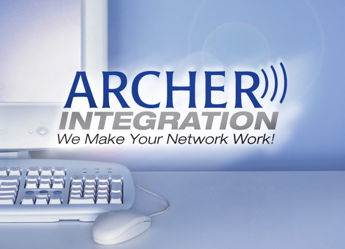 Archer Integration logo and computer image